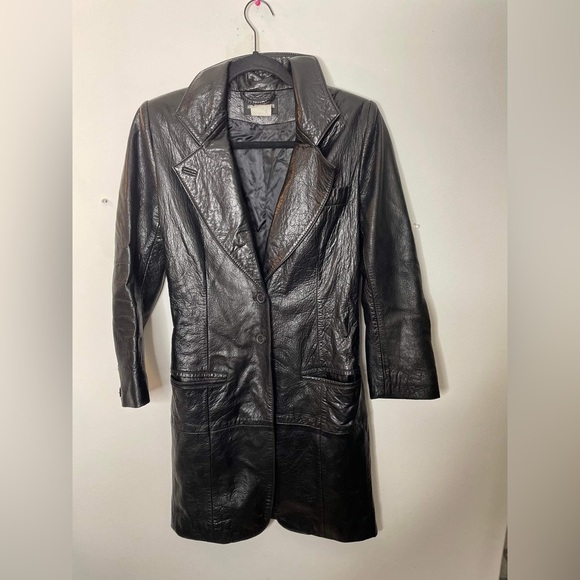Ann Demeulemeester black Belgium, leather jacket blazer size 38 - Picture 6 of 10